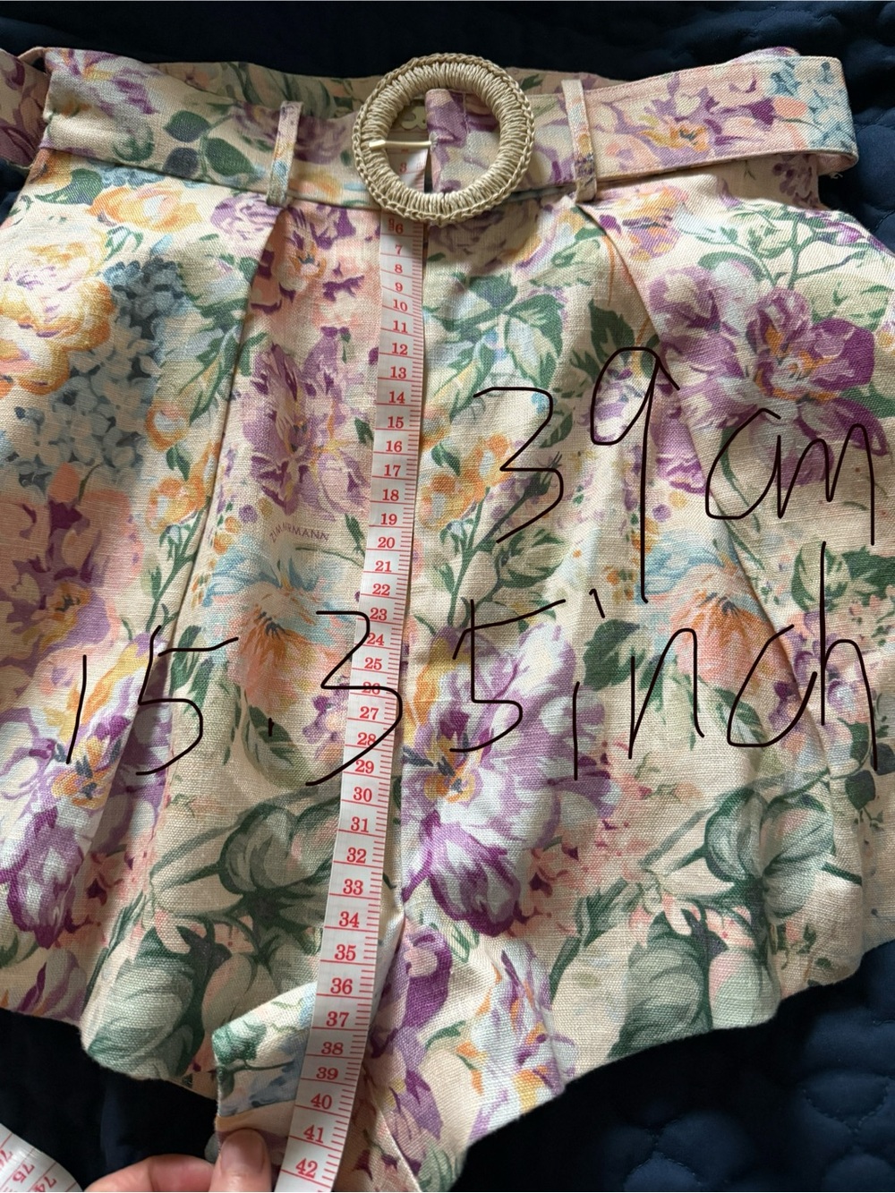 New Zimmermann Pastel Floral Shorts in Lavender - Picture 7 of 9